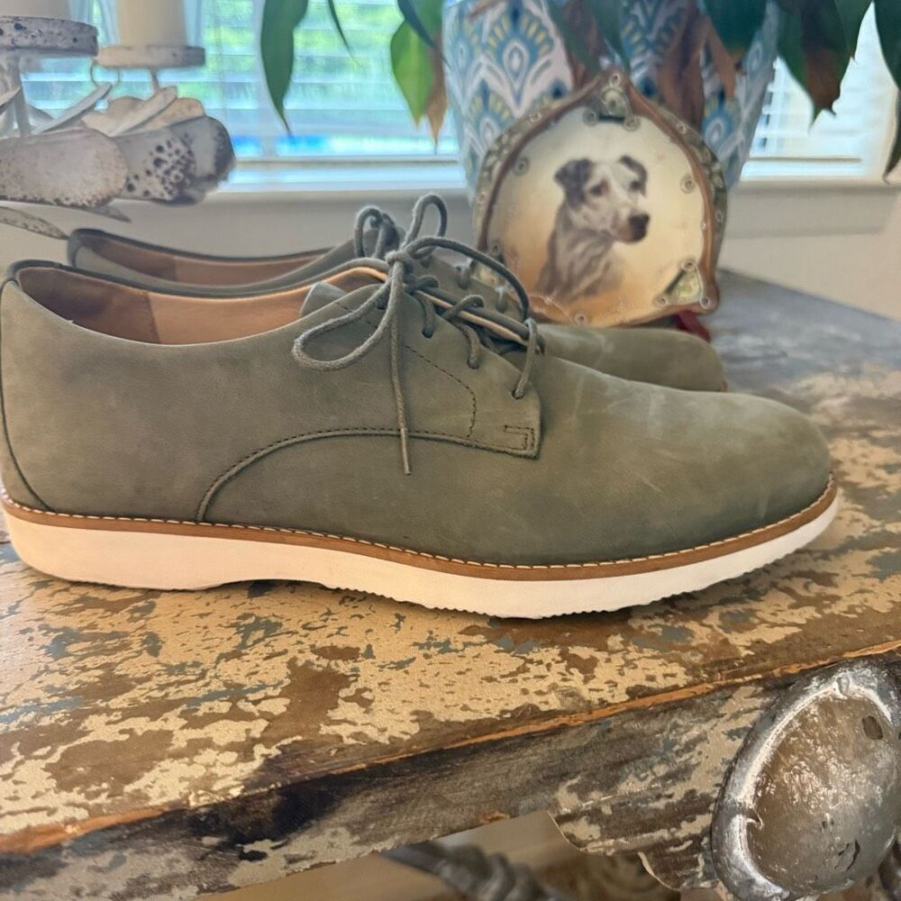 Samuel Hubbard W1101 Sage Green Nubuck Oxford Shoes Size 9.5 Academia, Preppy - Picture 7 of 16